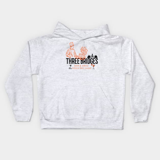 Three Bridges Bar & Grill Villa Del Lago Coronado Springs Resort Kids Hoodie by Joaddo